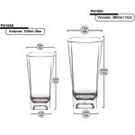 Square PS Plastic Drinking Glass For Water And Juice 230ml