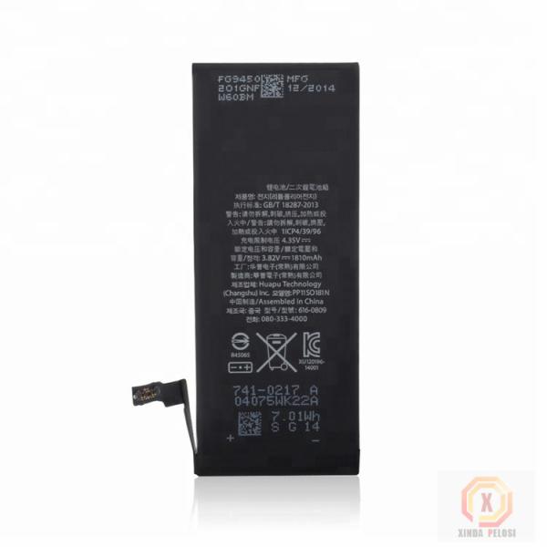 Apple spare parts Mobile Phone Battery For Iphone 6 AAA Grade 3.8 V 1810 mAh 6G