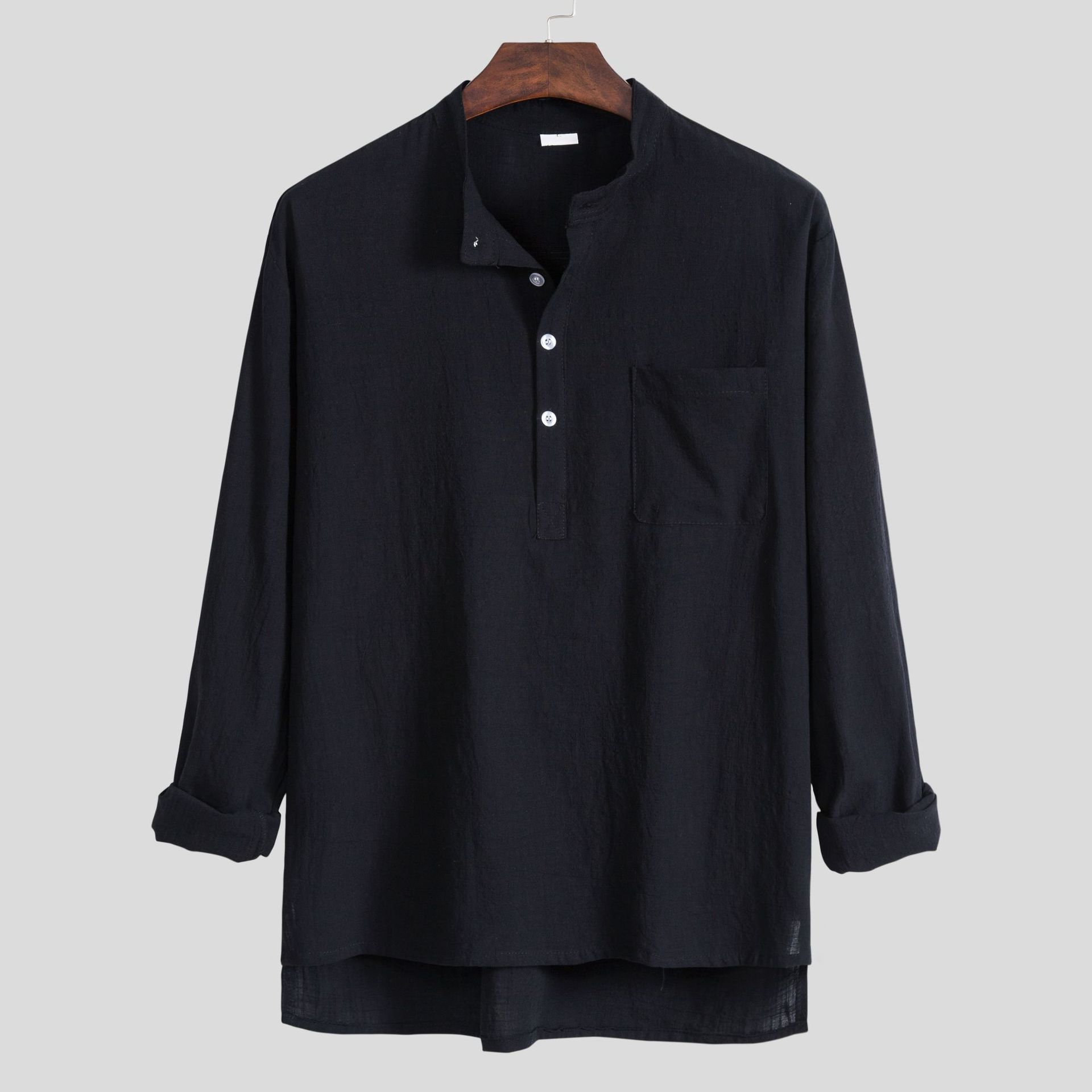 Quantity 5000 LCBZ OEM Custom Long Sleeve Men's Linen Shirts in Multi Color Options
