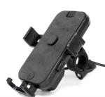 ABS 5V 2.1A Iphone 11 Motorcycle Mount , Dual Usb Phone Stand For Motorcycle