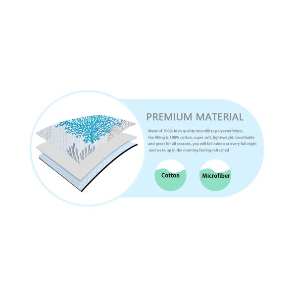 Coastal Full Queen Reversible Microfiber Quilt Set with 2 Shams