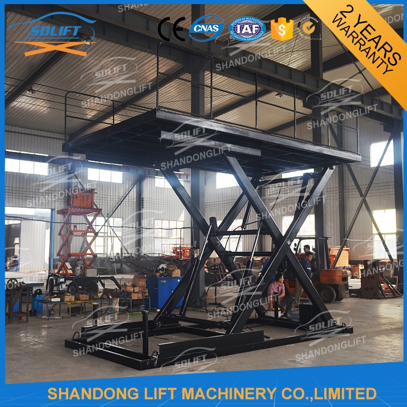 CE Approved Car Lift Outdoor / Portable Hydraulic Scissor Car Lift