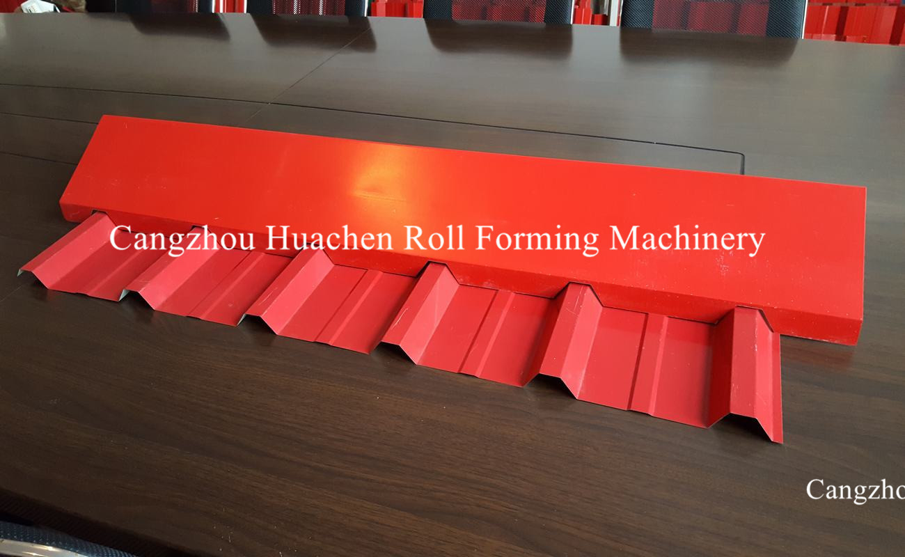 ISO Ridge Cap Roll Forming Machine GI Colored Steel Ridge Sheet Rolling Machine