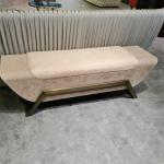 Leather Italian Upholstered Ottoman Bench 50cm Foot Stool Ottoman