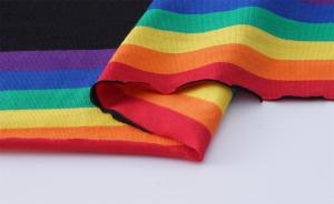 China Comfortable And Stylish Natural Skin-Friendly Striped Material Fabric For T-Shirt factory