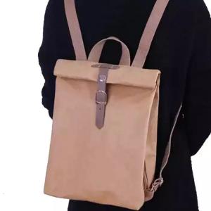 China Custom Anti Theft Washable Paper Backpack With Side Zipper factory