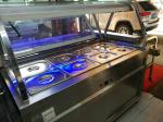 Stainless Steel Hot Food Serving Unit With Storage Cabinet and Top Shelf 1500
