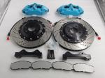 9200 Blue Caliper 4 Pot Brake Kit 330*28mm Drilled Line Disc Fit 17 Inch Wheel