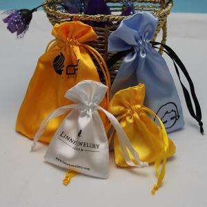 China 8 * 10cm Shoe Blue / Yellow Clutch Bag , Wedding Jewelry Satin Cosmetic Bag factory