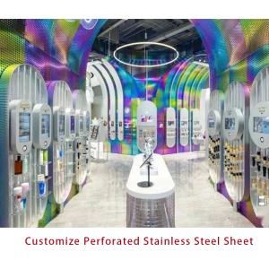 China 304 316 Decorative Perforated Stainless Steel Sheet Metal Ceilings Screens Filter 0.3mm factory