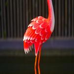 Outdoor Metal Flamingo Yard Decor Lawn Flamingo Metal Statue