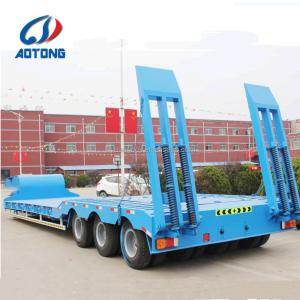 China 3.5&quot; King Pin Lowboy Trailer 60-80 Ton Capacity Durable Steel Construction Affordable factory