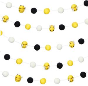 China Handmade 4pcs Bees 2cm Felt Ball Garlands Decoration For Baby factory