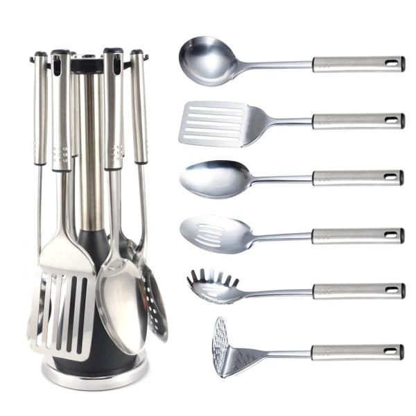 S/S 201 Handle Stainless Steel Utensilios De Cocina Kitchen Cooking Set Utensil