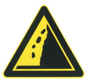 China Steep slope sign factory