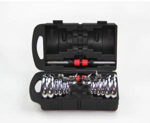 China cast Iron weight adjustable set dumbbell 15kg 20kg 30kg with steel collars factory