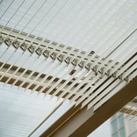 Aerofoil Aluminum Retractable Louvered Roof Systems Building Facade Light