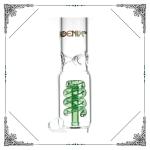 Rasta color Glass Straight tube Bong Helix Percolator Hookah Bongs Smoking Water