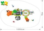 Entertaiment Park Outdoor Play Equipment Plastic Embankment Slide Small