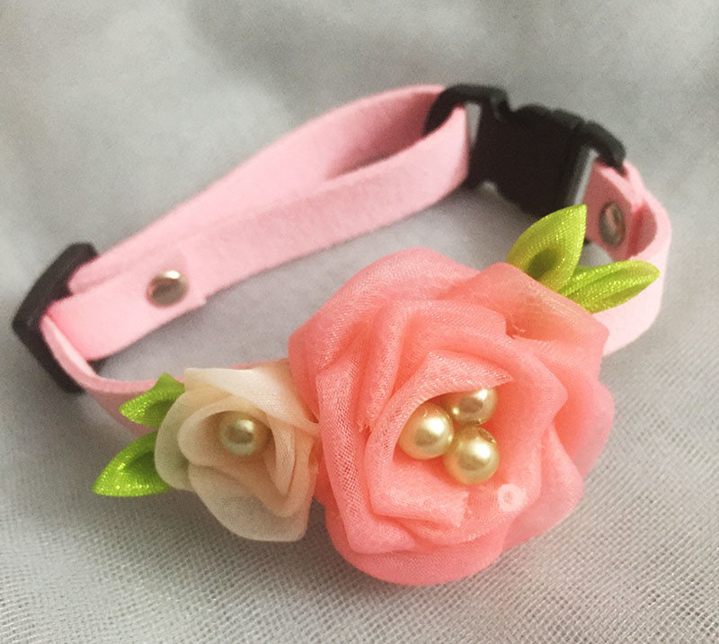 Wear Resistant Custom Pet Collars 100% Cotton Material For Birthday Party