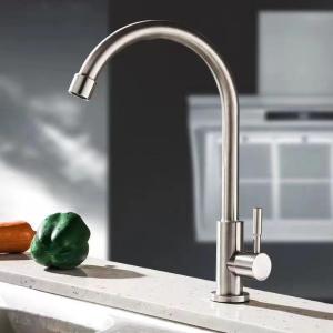 China Traditional Polishing Brushing Single Basin Faucet Deck Mounted factory