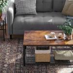 Coffee Table With Metal Shelf, Vintage Industrial Coffee Table For Sale, ULCT64X