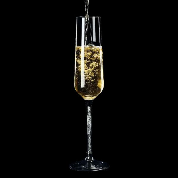 6-10OZ Bulk Crystal Champagne Flutes | Lead-Free Chip-Resistant Glassware for Hotels/Weddings