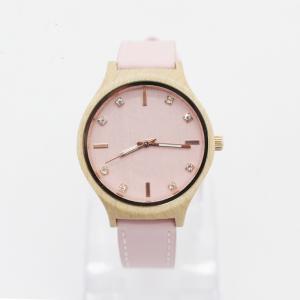 China Modern Pink Minimalist Leather Watch For Women 3-10 ATM Water Resistant factory