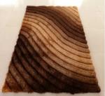 3D Polyester Silk Shaggy Carpet & Rug(3228) Wave Shaggy Gradient colors colorful