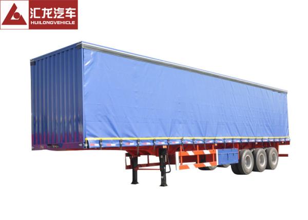 Aluminum Alloy Rail Curtain Side Trailer 2 Inches Kingpin Length Curtain