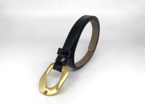 China Soft Black 2.3cm Women's Fashion Leather Belts For Pants factory