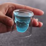 Cylinder 150ml Skull Shaped Bar Borosilicate Wine Glasses