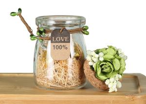 China Wedding Decoration Empty Glass Jars Candle Holder Jam Pudding Bottle factory