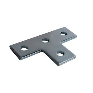 China 4 Hole Flat Straight Strut Bracket Unistrut Bolt Nut Stamping Plate Connector L T Shaped factory