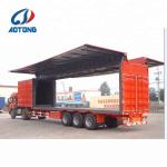 40-50 Tons Tri Axle Hydraulic Wing Opening Box Van Semi Truck Trailer for Bulk