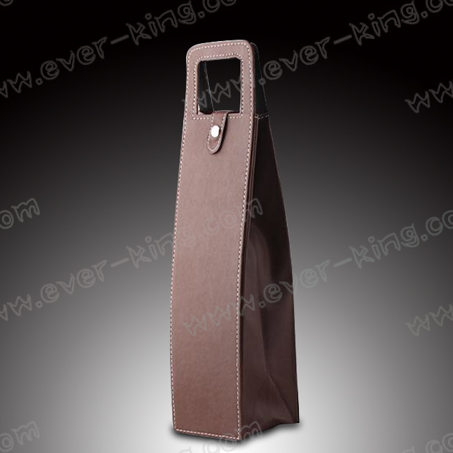 Leather Cardboard Wine Bottle Packaging Boxes , Frosting Bottle Gift Packaging