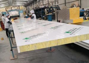 China Sound Absorption Wall Roof Rock Wool Sandwich Panel factory