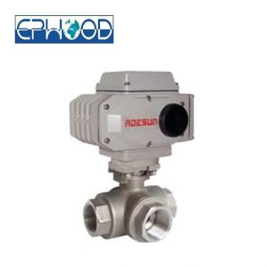 China 1000psi  Electric Actuated Ball Valve 3 Way With Anti - Blow Out Stem on sale