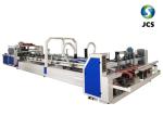 White Blue Carton Box Folding Machine , High Speed Automatic Gluing Machine