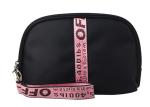 High Density Polyester Travel Cosmetic Bags Light Weight With Embroidered Handle