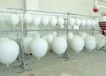 Customized Smooth Surface Balloon Fiberglass Statue Glossy White Color Painting