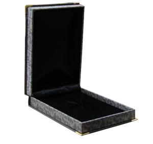 China Ornament Paper Keepsake Gift Boxes Of Barcelet With Black Frame And Metal Corner factory