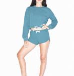Cotton Polyester Crew Neck Long Sleeve 260gsm Womens Cropped Sweatshirt