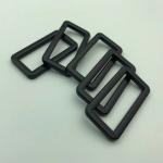 Rectangle 20.5mm Metal Duty Belt Buckle Iron Black Plating
