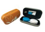 Leather Cute Portable Contact Lenses Case with stylish holder & mirror | various