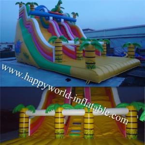 China Inflatable dinasour slide , commercial inflatable slide , giant slip n slide factory