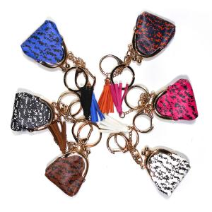 China Copper Plating Coin Bag Keychain , Durable Mini Coin Purse Keychain factory