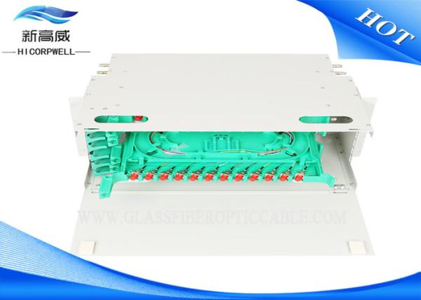 LC FTTH Optical Termination Panel , 12 24 48 96 Port ODF Fiber Optic Termination