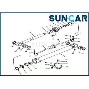China Machinery Sealing 707-98-36100 Boom Cylinder Seal Kits For Excavator Komatsu PC100-3 Repair Kit on sale
