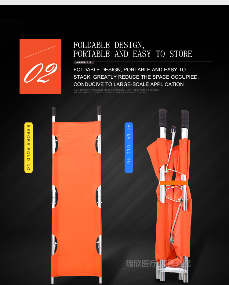 Customized Logo Emergency Foldable Rescue Stretcher Safety Belt